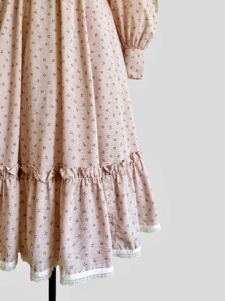 1970s Gunne Sax Midi - Rosy Brown