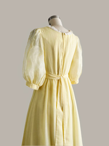 1970s Candi Jones Maxi - Pastel Yellow