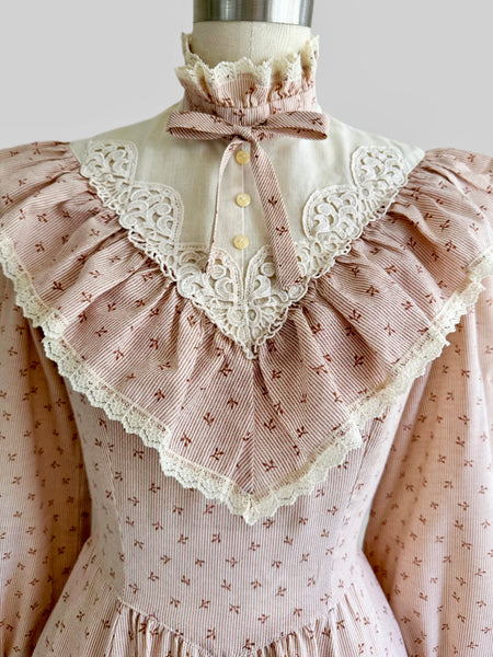 1970s Gunne Sax Midi - Rosy Brown