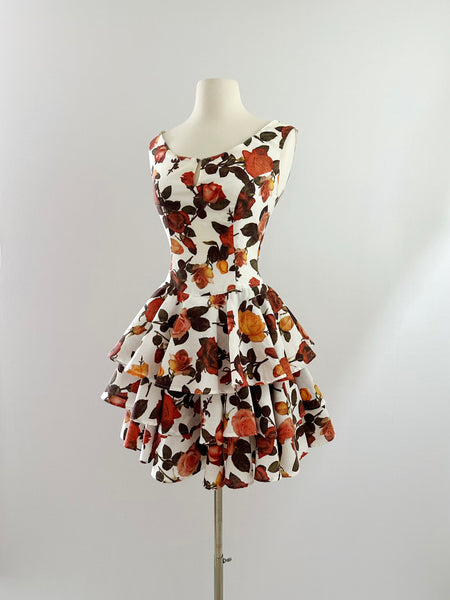 1980s Tudor Rose Dress