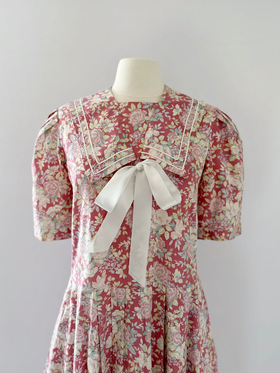 1980’s LAURA ASHLEY SAILOR DRESS – Dearly Vintage