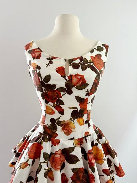 1980s Tudor Rose Dress