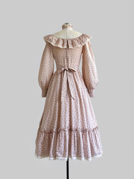 1970s Gunne Sax Midi - Rosy Brown