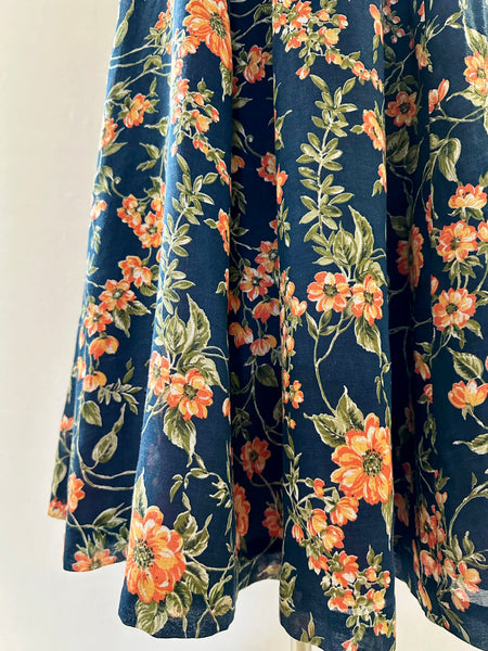1960s Dreamscape Dress in Clementine Floral