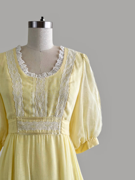 1970s Candi Jones Maxi - Pastel Yellow