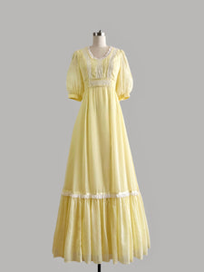 1970s Candi Jones Maxi - Pastel Yellow