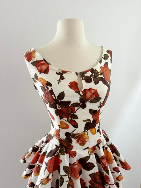 1980s Tudor Rose Dress