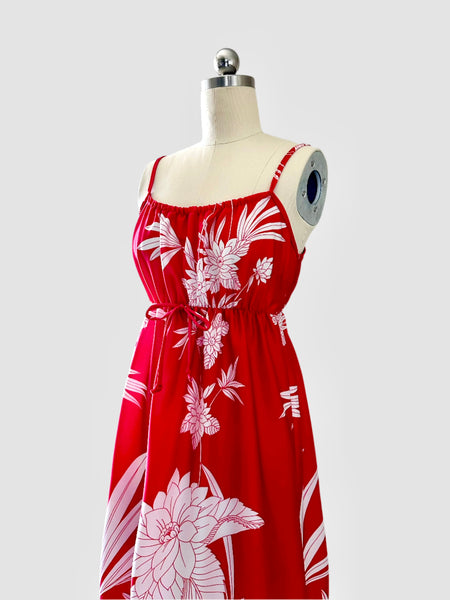 1970s Dress in Scarlet