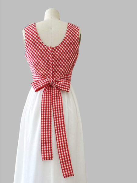 1970S Rouge Gingham Dress