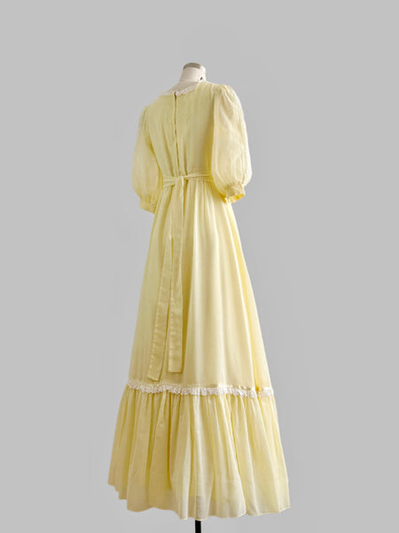 1970s Candi Jones Maxi - Pastel Yellow