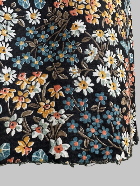 1970s Maxi - Noir Bohemain Floral