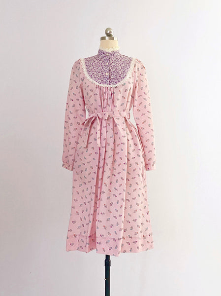 1970's Blushing Peony Dress